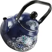 Milisten Enamel Tea Kettle Decorative Water Pot for Stovetop Camping Office Elegant Peacock Design Easy Pour Spout for Home Friends
