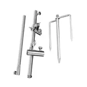 Bait Net Wall Mount Fishing Rod Holder Ground Socket Equipment Stand