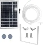 Eacam Solar Oxygen Pump Fish Tank Oxygenator Aquarium Oxygen Aerator Pond Aerator Air Pump Fishing Aerator Aquarium Airpump with Aquarium Oxygen Pipe Air Bubble Stone