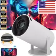 4K Mini Projector UHD 10000 Lumen LED 1080P WiFi Bluetooth Portable Home Theater