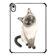 iPad 10.9-inch (10th gen) iPad Impact Case Siamese Cat Watercolor Art