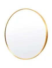 [La Bella] Round Aluminum Frame Wall Mirror 50cm - Gold