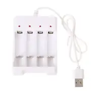 USB 4 Slots Fast Charging Battery Charger AAA & AA Rechargeable Battery Station