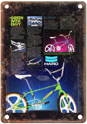 Old School BMX 1985 HARO Vintage Magazine Ad Reproduction Metal Sign B1085