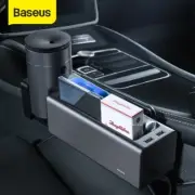 Baseus Car Seat Gap Filler Organiser USB Splitter Storage Box Cup Phone Holder