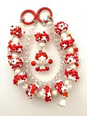 POPMART SkullPanda SP Skull Panda Red heart pop beans DOUBLE keychain | phone