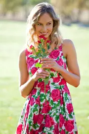Lori Fit & Flare Dress Rambling Rose--TBL-01-C-RR
