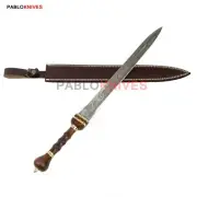 Hand Forged Gladius Sword- High Carbon Damascus Steel Hunting Battle Sword