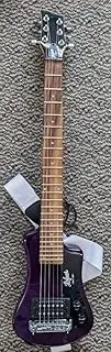 Hofner 6 String Shorty Electric Travel Guitar-Purple w/Gig Bag, Right Handed, (HCT-SH-PU-O)