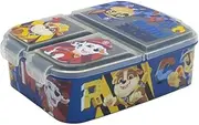 Premium Paw Patrol Boy Rescue Pups Lunch Box with 3 Compartments, Bento Lunch Box for Children - Ideal for School, Nursery or Leisure