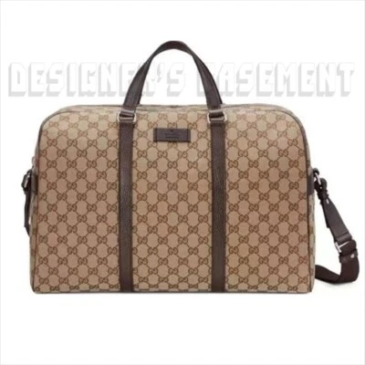 GUCCI Original GG Canvas Leather BOSTON Carry-On Overnighter Duffle Bag NWT Auth