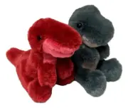T-REX & VELOCIRAPTOR Dinosaur Mini Flopsie 8" Stuffed Animal Plush by Aurora