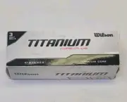 Wilson Titanium Core Plus Distance Golf Balls Sleeve of 3 BRAND NEW IN BOX