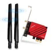 PCIe WiFi 6E AX210 Network Card BT5.3 AX5400Mbps Wireless Desktop PC Gaming W...