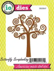 TREE DIE Swirl Tree American made Steel Die by Impression Obsession DIE036-P New