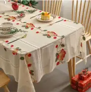 Christmas Tablecloth 55 x 55 Inch, Washable Table Cloth for Rectangle Table