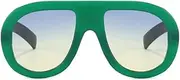 [GkgWuxf] Womens Oval Sunglasses - Retro Stylish Frame Sunglasses - Trendy Sunglasses Fashion UV Protection Outdoor Sunglasses for Women Sunbathing Hiking Travel