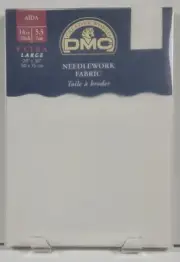 DMC Needlework Fabric ~14 Count Aida ~ Extra Large 20x 30in ~ Color 712