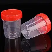 10 Pcs 120ml Specimen Collection Cups Transparent Scale Cups with Screw on Lids Lab Specimen Container Urine Sample Cups