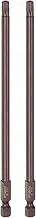 HARFINGTON 2pcs T27 Torx Bit 1/4" Hex Shank 6" Length Magnetic Security Star Screwdriver Power Tool, Red