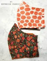 TWO SUPER CUTE FACE MASKS, 2 Pack Fitted Face Covering, Reversible & Adjustable