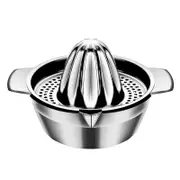 Stainless Steel Manual Fruit Juicer for Lemon, Orange with Strain Container