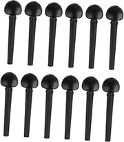 QUMIIRITY 12pcs Ebony Oud Tuning Pegs Professional Oud Tuning Pegs Non-slip Knobs for Easy
