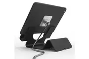 Universal Tablet Holder Black with Coiled Cable Lock Black - 25.4 mm x 127 mm x 5 mm - Aluminium - Black