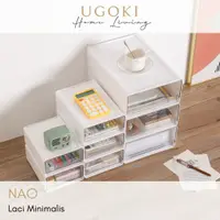 在飛比找蝦皮購物優惠-Ugoki NAO 透明文具層收納抽屜實用文具層架多功能簡約