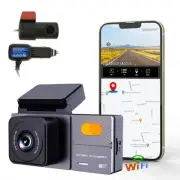 K03 On-Dash Cameras - Front and Rear Dash Cam for Cars, 4K Dual DashCam, Wire...