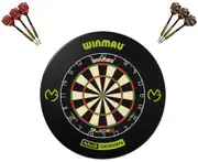 Winmau Blade 6 Dart Board + MVG Dartboard Surround + Darts Set