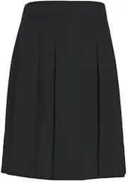 [Tommy Hilfiger] Girls Solid Pleated Skort, Kids School Uniform Clothes for Little or Big Girls with Plus Sizes, Adjustable Waistband with Inner Hidden Shorts - Black, Size 16P