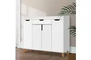 Artiss Shoe Rack Cabinet 26 Pairs Adjustable White Cissy