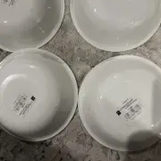 4 X Corningware Corelle 10-Ounce Dessert Bowl Winter Frost White