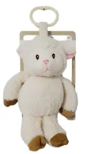 Kelly Baby 10-Inch Plush Animal Lamb with Rattle Clip-On Pram Cuddle Toy New
