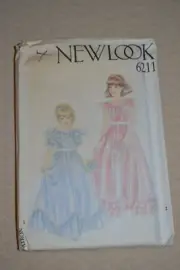 Sewing pattern New Look 6211 , girls dress, child size 3-8
