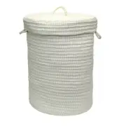 Colonial Mills Ticking Solid Hamper/lid 16"x16"x24", Limelight - TX65A016X024