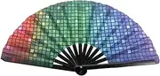 HAMPPLIES Unique Hand Fan Japanese Style Printing Fan Fine Workmanship Great for Dance Wedding Cosplay