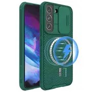 For Samsung Galaxy S23 Case [Support Magsafe Charger], CamShield Series Slim Stylish Protective Case with Slide Camera Cover (Green)