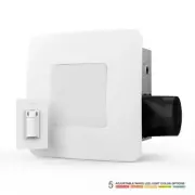 ReVent Bath Fans 9.625" Square Integrated LED Hardware Semi-Flush Mount White