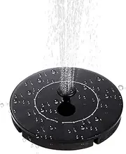 EMEBAY 10V 2W Upgraded Submersible Floating Solar Fountain Pump with Build-in Battery Backup, Water up to 60-100cm, Solar Water Fountain Panel Kit for Bird Bath,Small Pond,Garden and Lawn