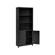Costway Wood Bookcase Display Shelf Storage Cabinet Black