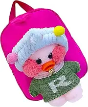 [Generic] Toddler Backpack With Removable Plush | Water-resistant Cute Duck Backpack Large Capacity - Cute Large Capacity Schoolbag For Boy Girl