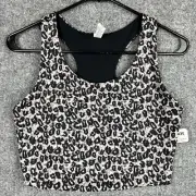 NWT RBX Leopard Print/Black Reversible Crop Tank Top Size Women's SZ M