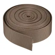 Flat Nylon Webbing Strap 1.5 Inch 10 Yards Light Brown for Backpack Luggage-rack