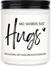 Thinking of You Gifts, No Words Just Hugs Candles, Natural Lavender Scented Candles 9OZ, Sympathy, Bereavement Gifts, Condolence, Get Well Soon Gift for Women Men, Miscarriage Gift for Mother