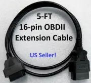 5FT OBD-II Extension Cable For Launch X431 Pro3 ScanPad Diagnostic Scanner Tool