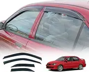 OAD4X4 Weathershields Compatible with Mitsubishi Lancer Sedan 1996-2003, Weather Shields Window Visors Wind Deflectors Sun Rain Guard 4PCS Set