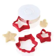 NEW tupperware cookie cutter 4 pc set white case Christmas nesting FREEsHIP