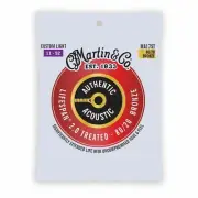 Martin MA175T Authentic Acoustic Lifespan 2.0 Guitar Strings, Custom Light 11-52